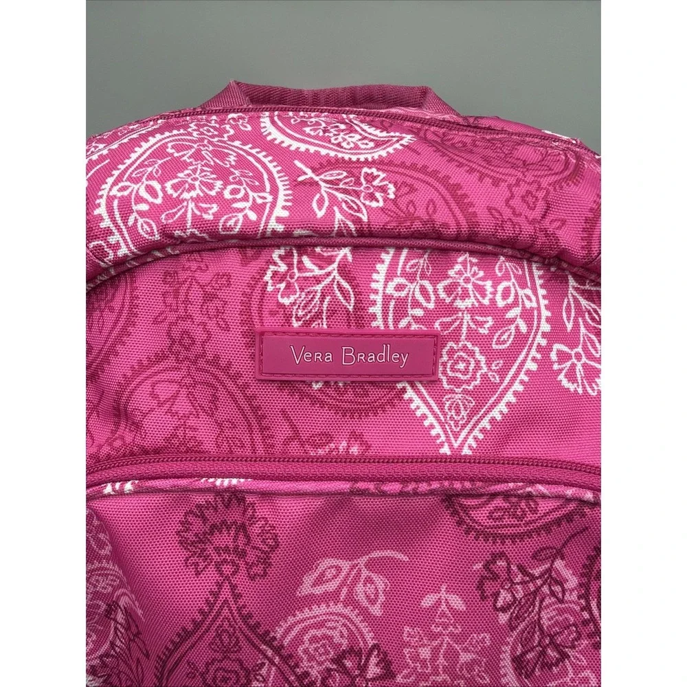 VERA BRADLEY Lighten Up Laptop Backpack Stamped Paisley Travel Bag College Work